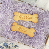custom name dog bone cookies
