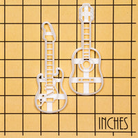 Set of 2: Acoustic Guitar & Electric Guitar Cookie Cutters