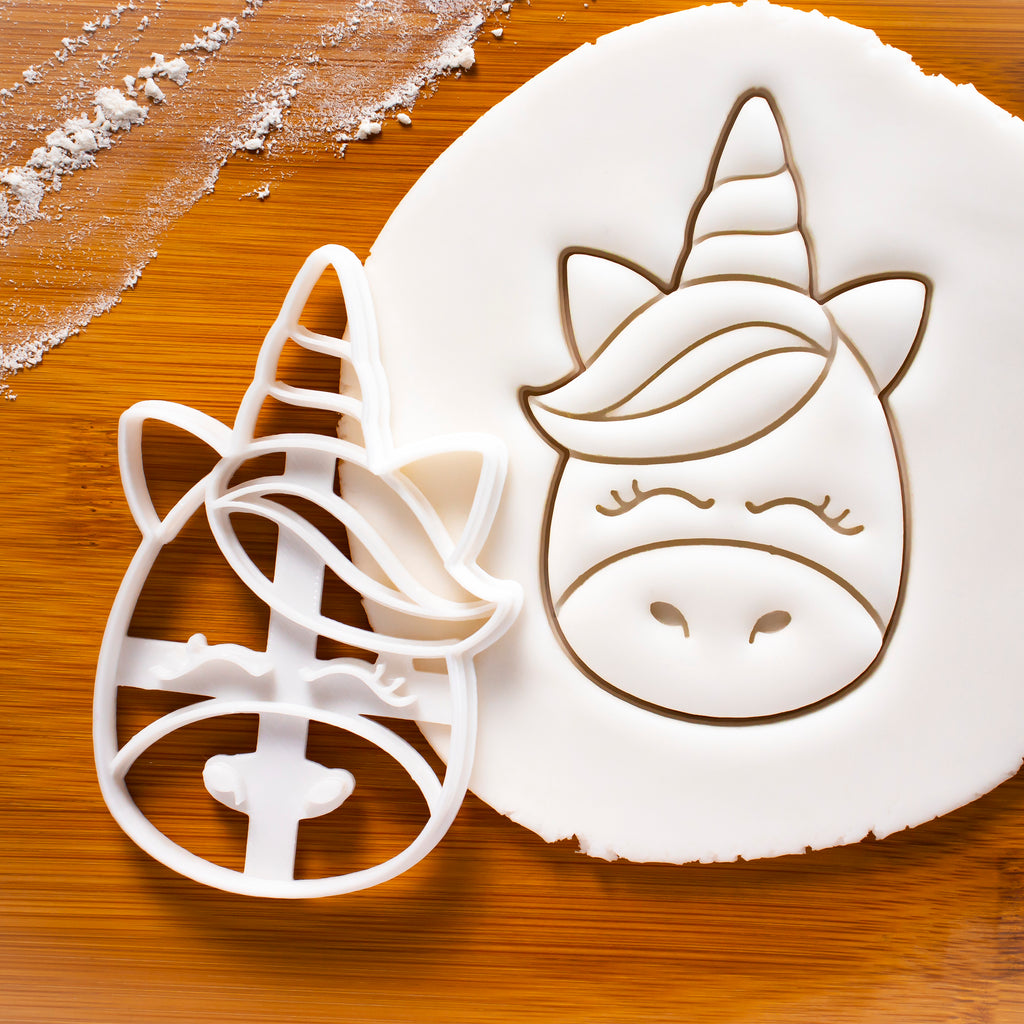 Cartoon Unicorn Cookie Cutter - A fun cartoon unicorn cookie cutter for  cookies and fondant!