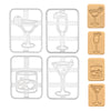Set of 4 Cocktail Cookie Cutters - Margarita, Bellini, Old Fashioned, Martini