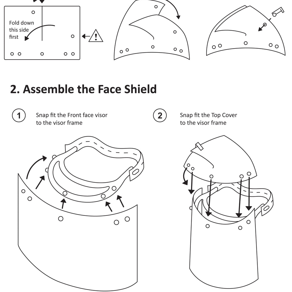 Face Shield Assembly Spring Assembly Instructions for Face Shield – Bakerlogy