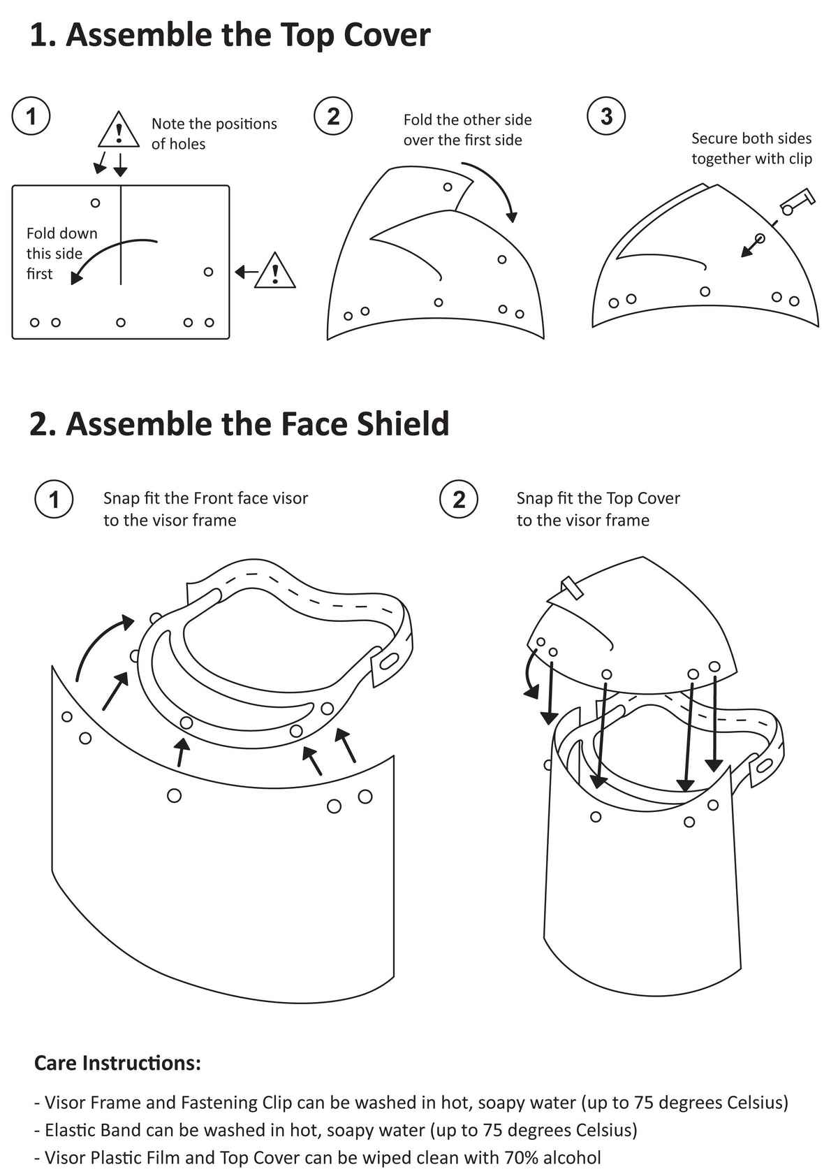 Face Shield Assembly Spring Assembly Instructions for Face Shield – Bakerlogy