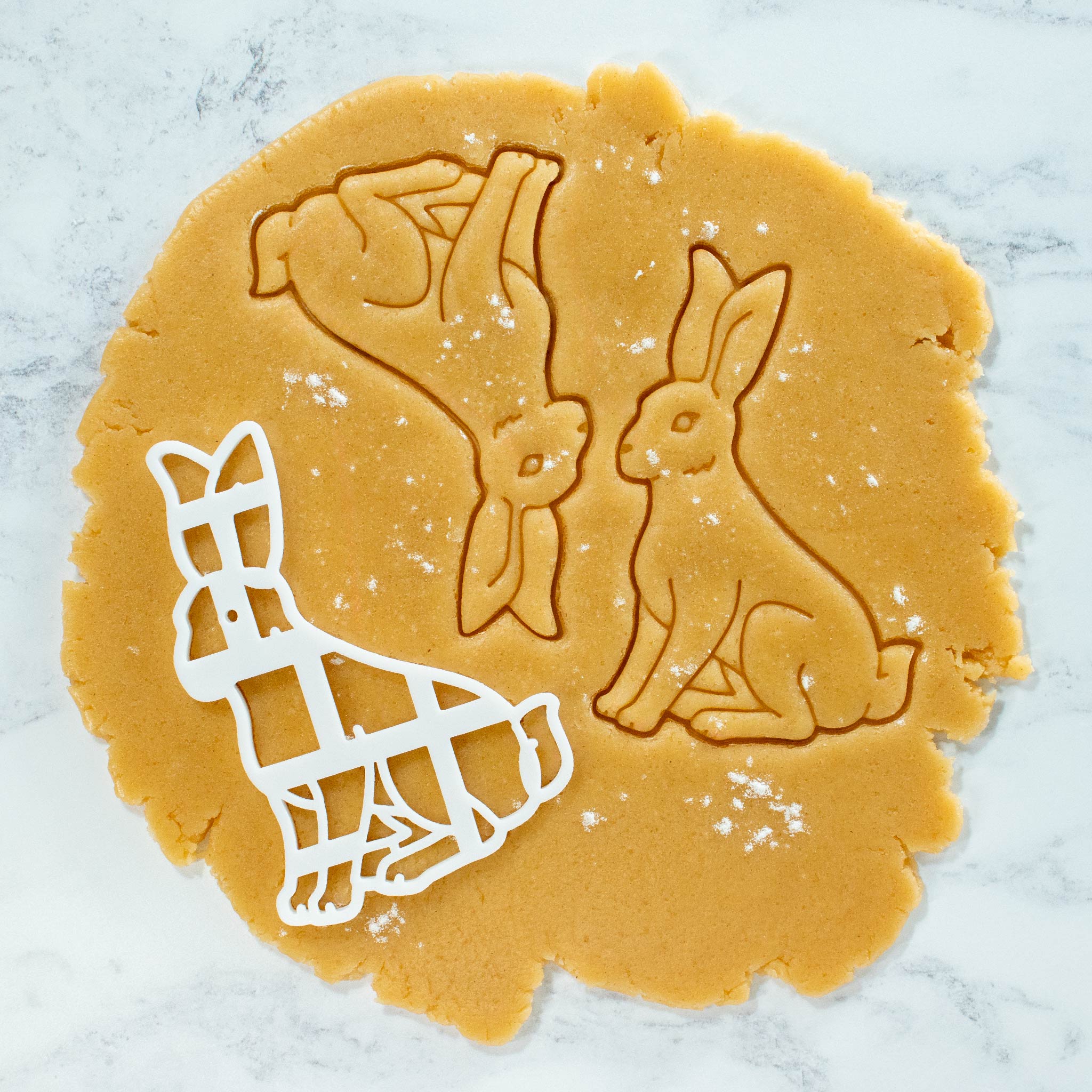 bakerlogy hare cookie dough cutout