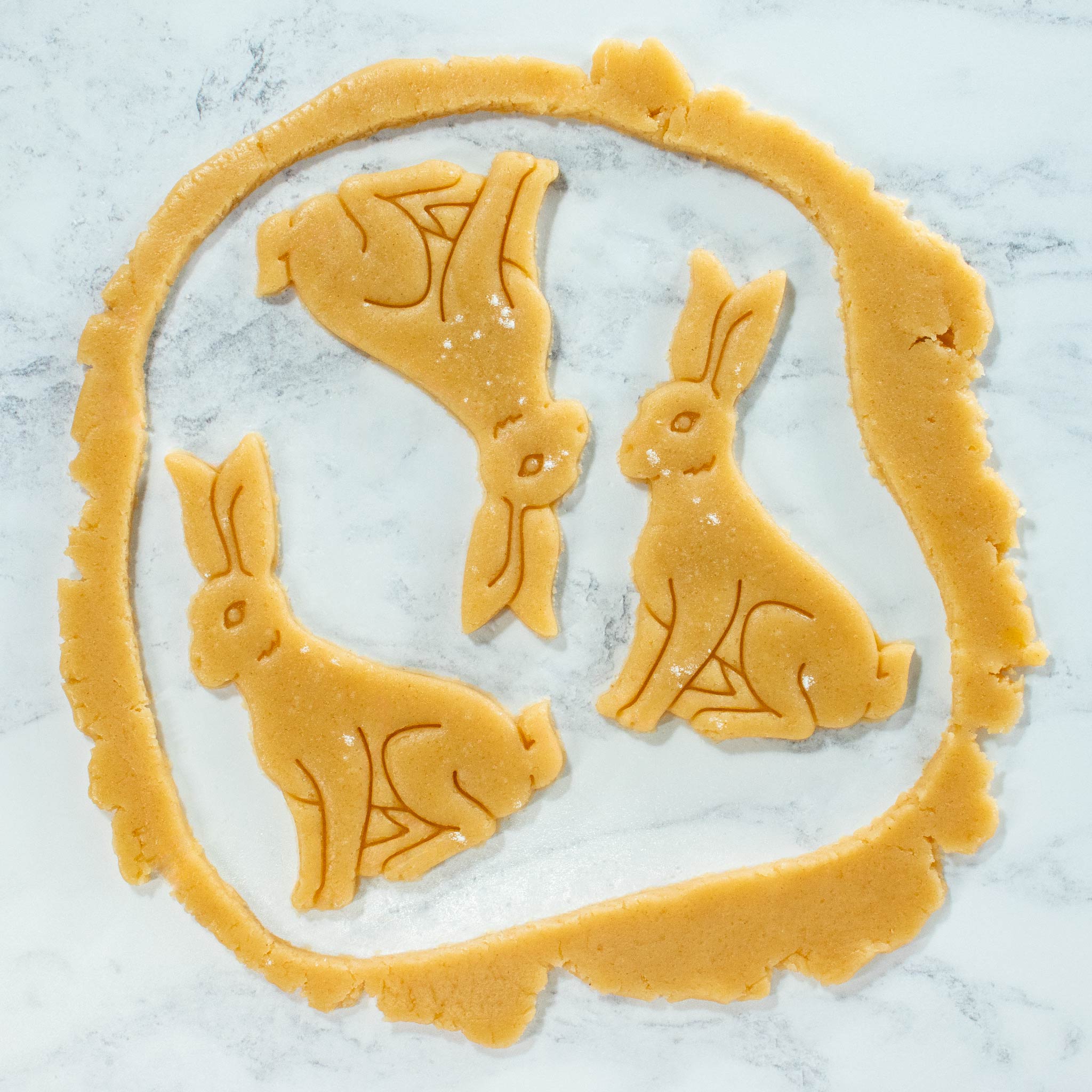 bakerlogy hare cookie dough cutout
