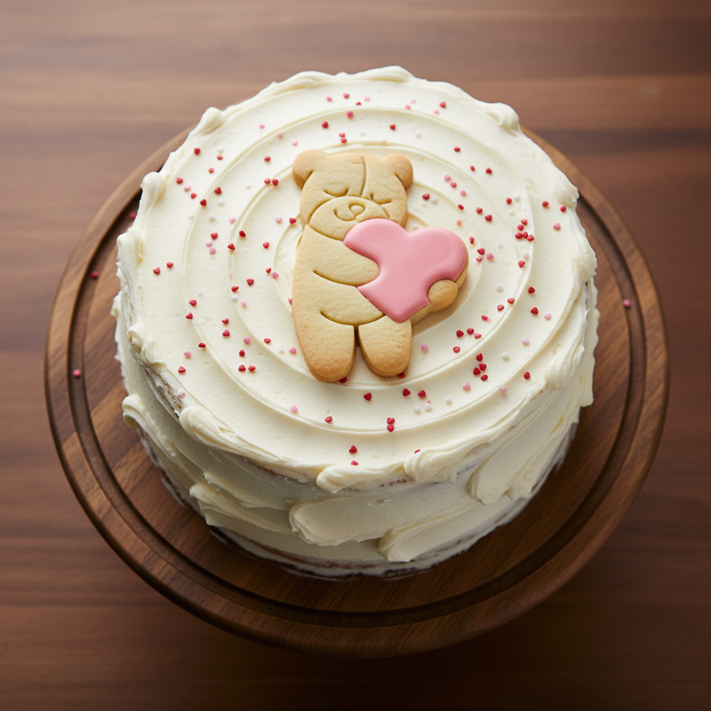 Cute Bear Hugging a Heart