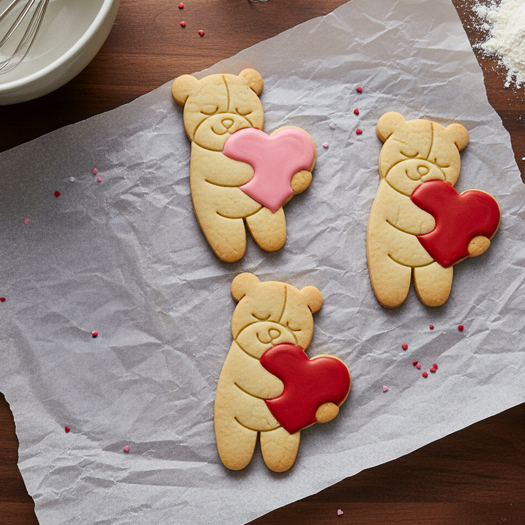 Cute Bear Hugging a Heart