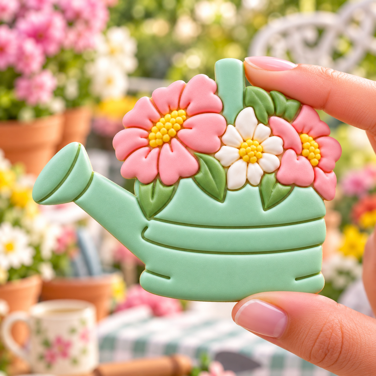 Watering Can with Flowers