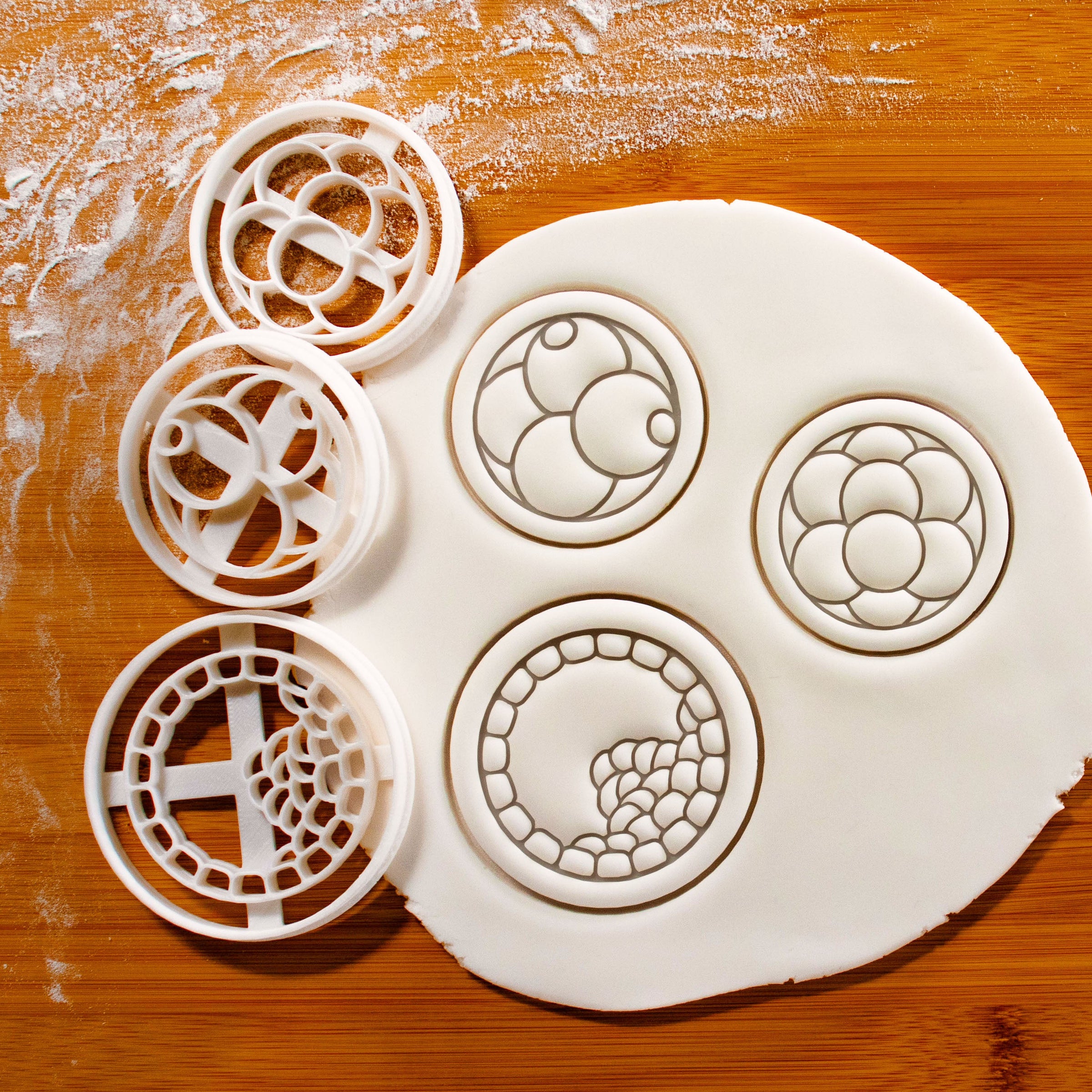 set of 3 cell embryo cookie cutters