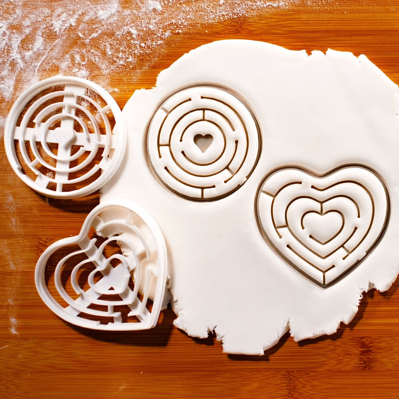 Set of 2 Love Maze Cookie Cutters