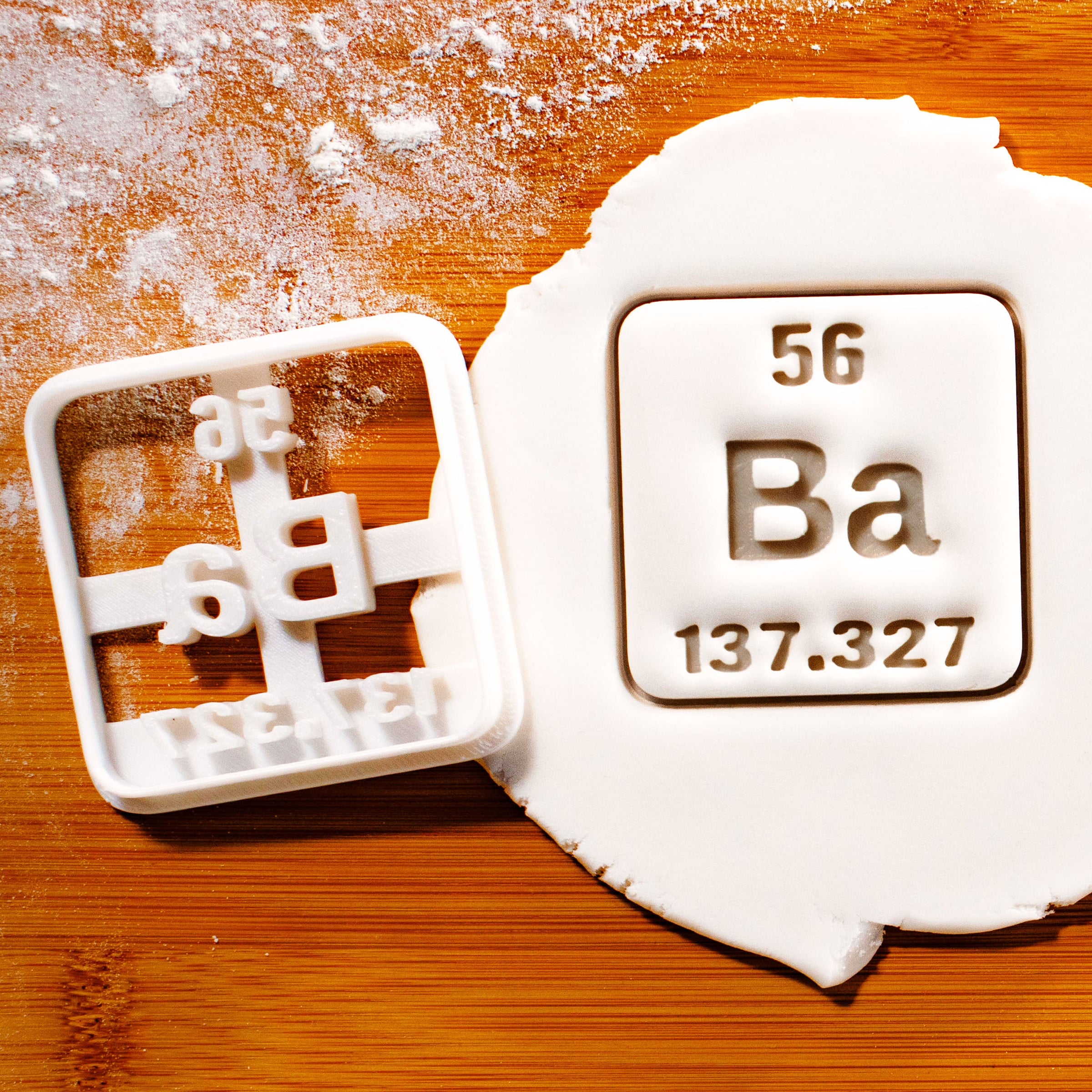 Barium Periodic Table Element Cookie Cutter (Symbol Ba)