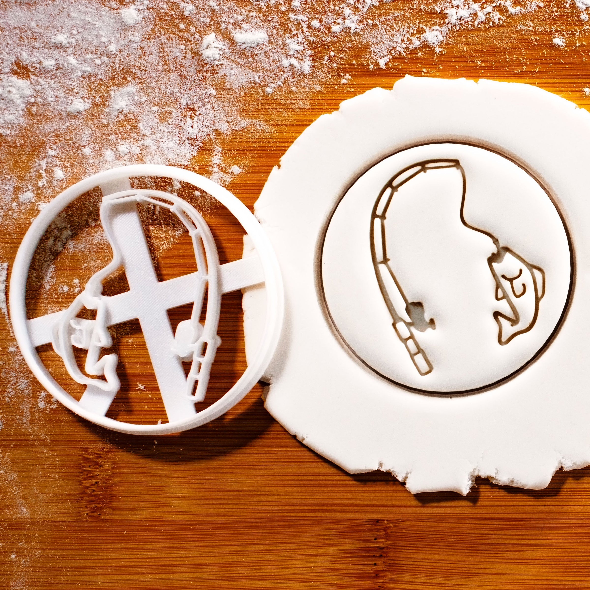 fishing rod cookie cutter
