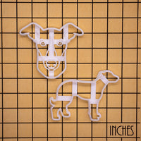 set of 2 whippet dog cookie cutters - Bakerlogy