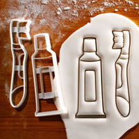 Set of 2 Toothbrush and Toothpaste Cookie Cutters