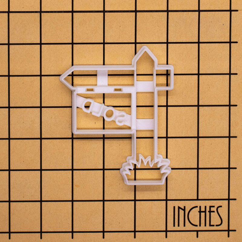 Sold Sign Cake Topper File SOLD Sign Cookie Cutter – Bakerlogy