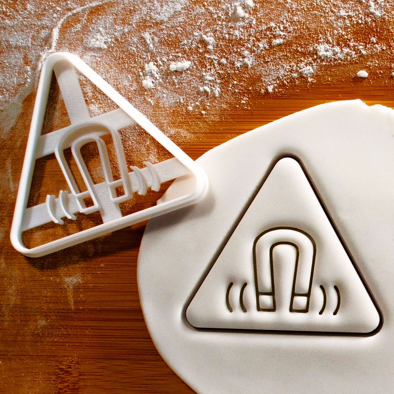 Strong Magnetic Field Warning Sign Cookie Cutter