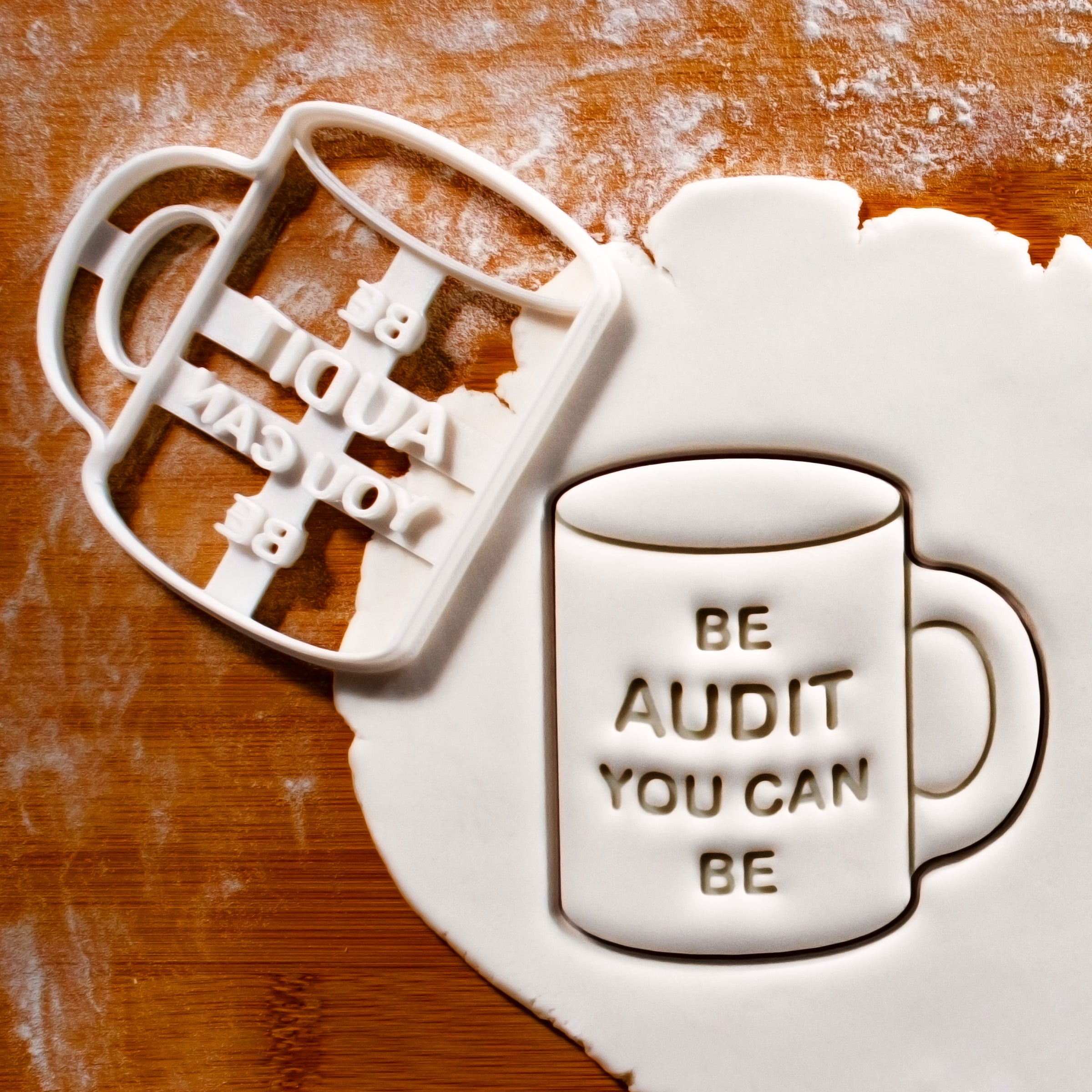 Be Audit You Can Be Mug-Shaped Cookie Cutter