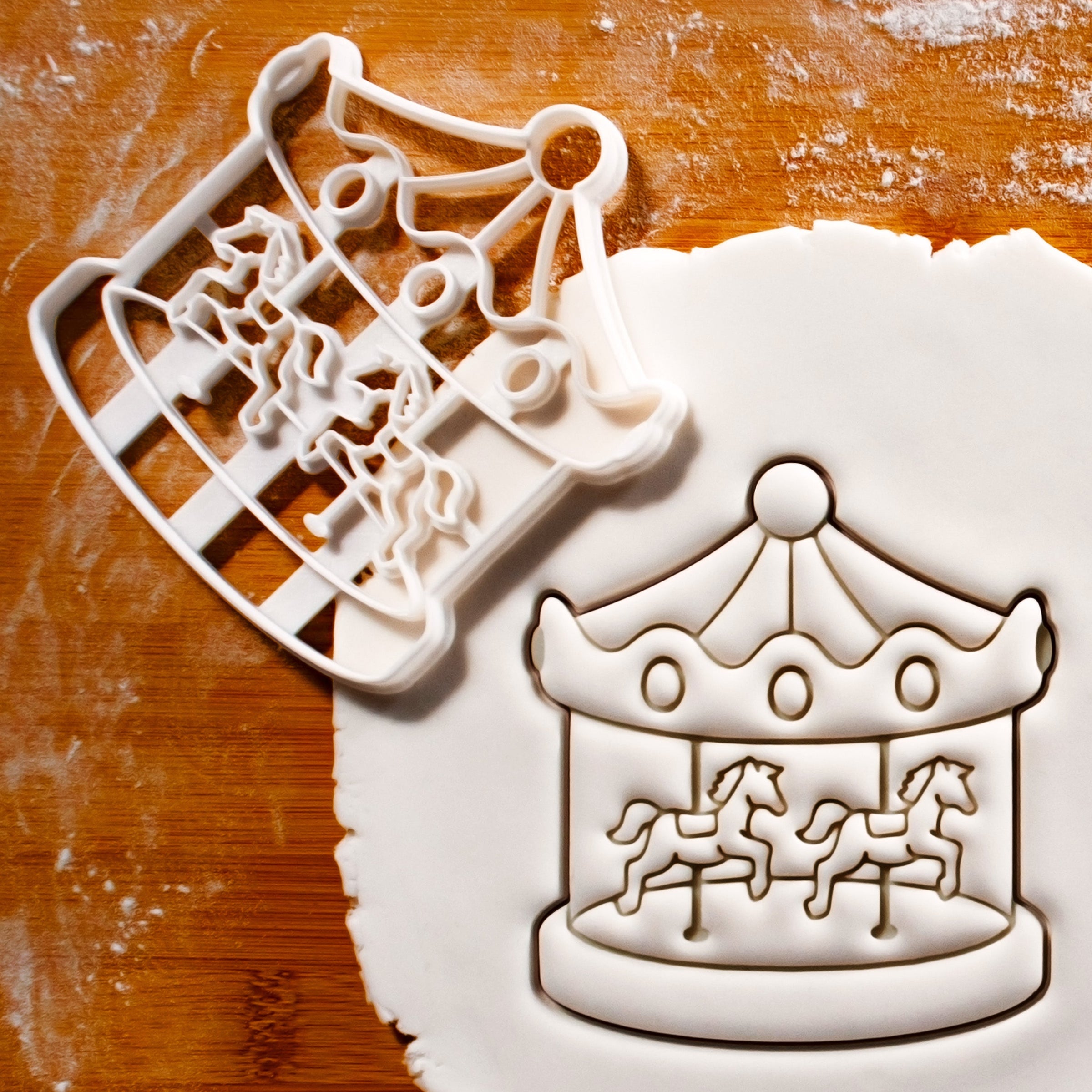 Set of 2 Rocking Horse and Carousel Cookie Cutters