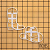 Set of 2 Cowboy Hat and Boot Cookie Cutters