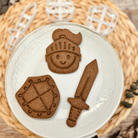 Set of 3 Cute Knight Cookie Cutters