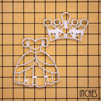 Set of 2 Princess Dress and Crown