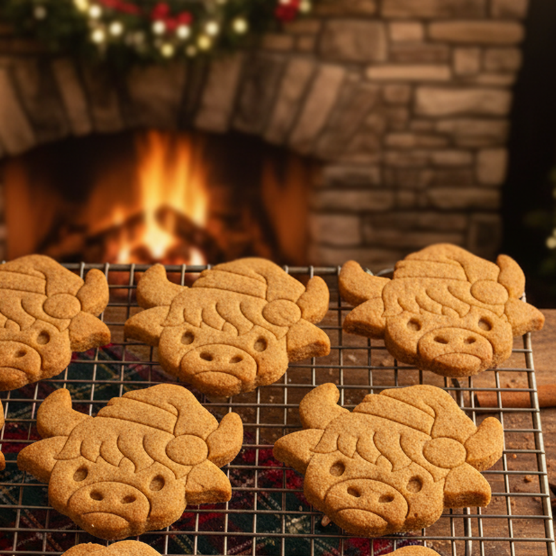 Xmas Highland Cow Face