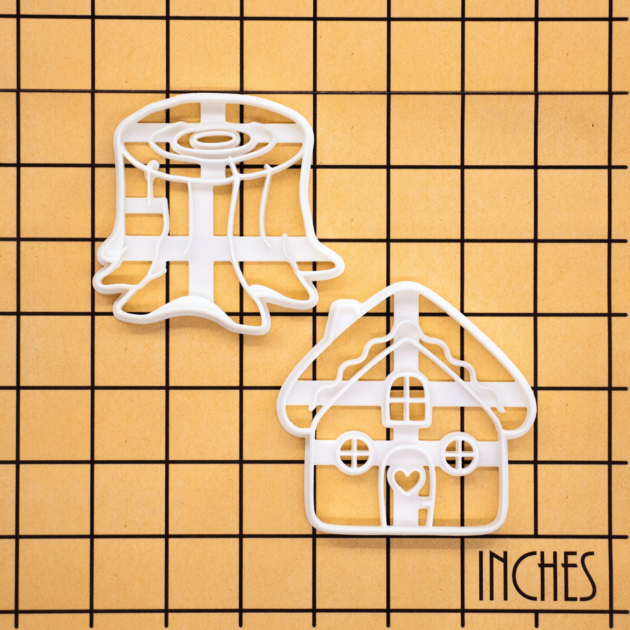 Cottage House & Tree Stump Cookie Cutters
