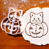 Cat in a Pumpkin Cookie Cutter