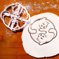 Yin Yang Cats Cookie Cutter