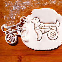 Dog on a Wheelchair Cookie Cutter