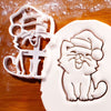 Santa Happy Cat Cookie Cutter