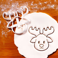 Cute Reindeer Face Cookie Cutter