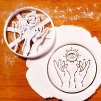 Mystic Hands with All-Seeing Eye Cookie Cutter