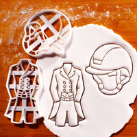 Set of 2 Dressage Coat & Riding Helmet Cookie Cutters