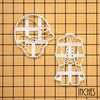 Set of 2 Dressage Coat & Riding Helmet Cookie Cutters
