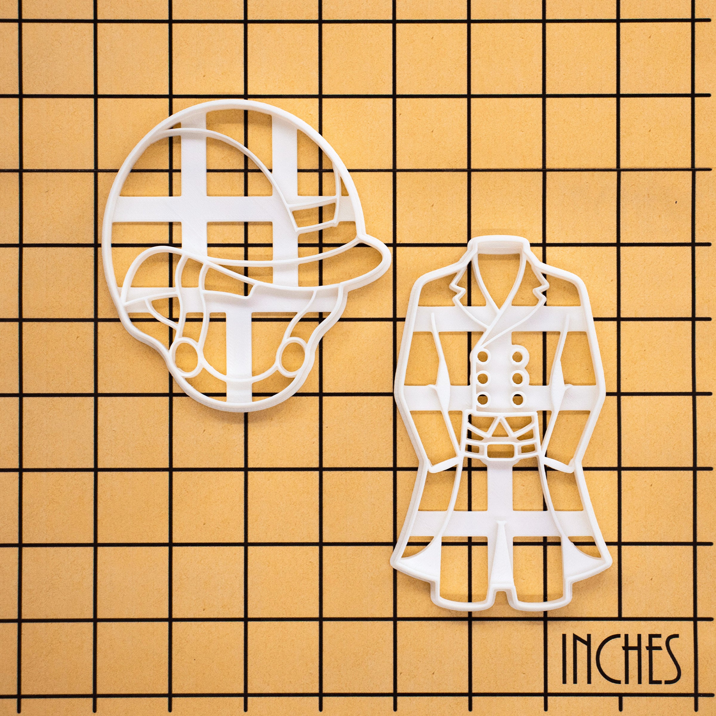 Set of 2 Dressage Coat & Riding Helmet Cookie Cutters