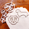 Set of 2 Wire Haired Dachshund Face Cookie Cutters