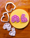 Bunny Trails Mini 2” Cookie Cutter & Stamp Set 🐰🌸