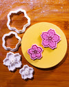 Cherry Blossom Kiss Mini 2” Cookie Cutter & Stamp Set 🌸✨