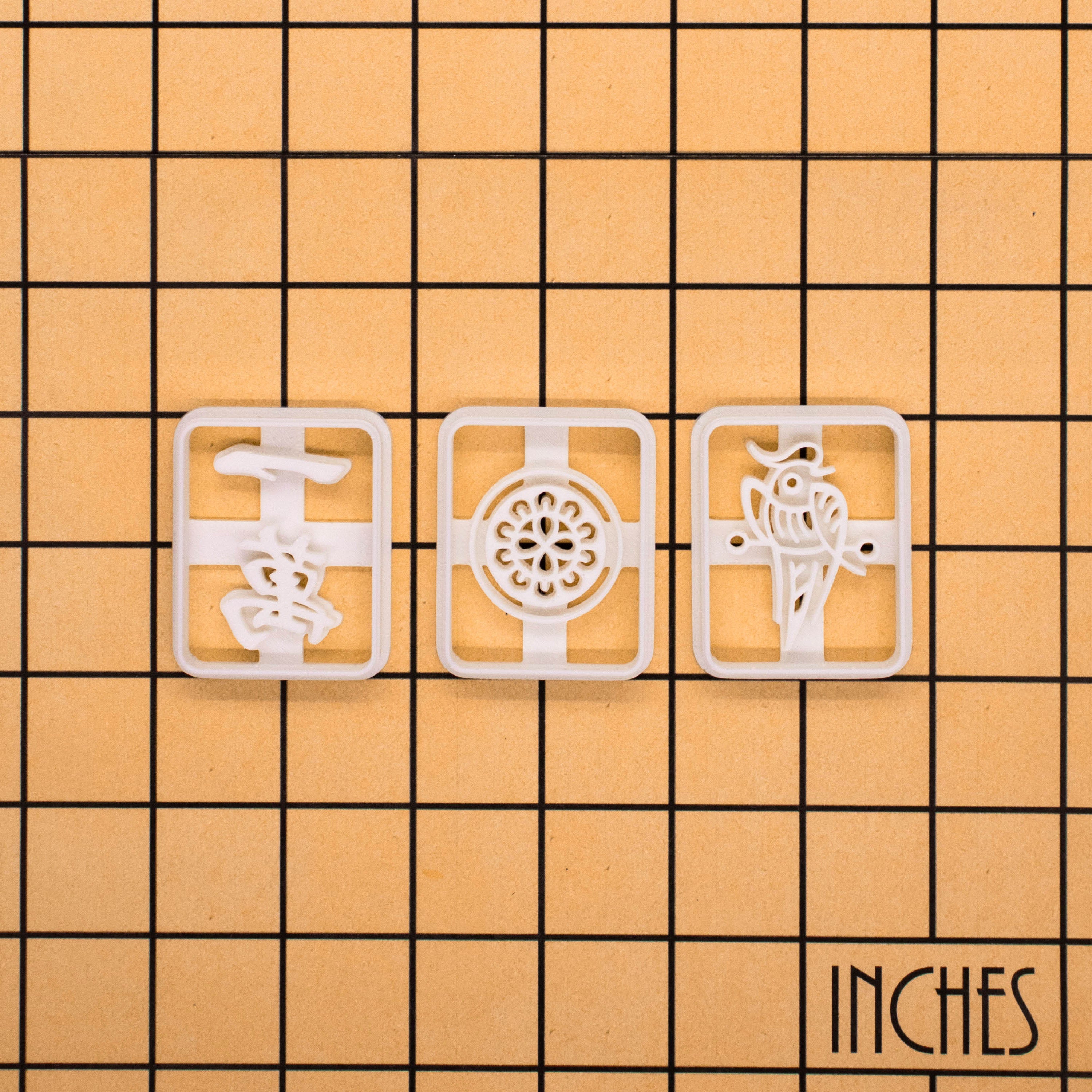 Mahjong Cookie Cutters Set of 3: 一萬雀牌一筒| Bakerlogy