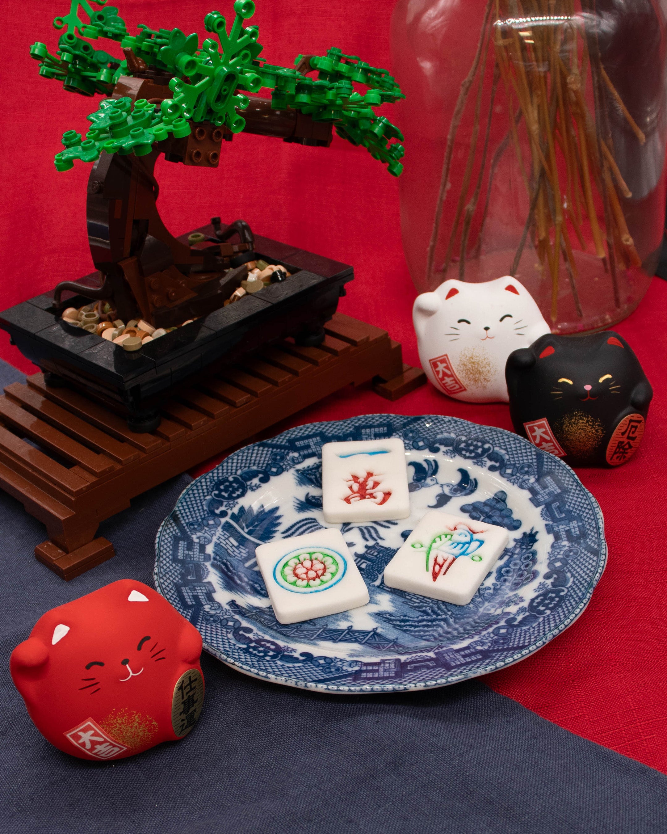 Mahjong Set: 一萬 雀牌 一筒 (3pcs)