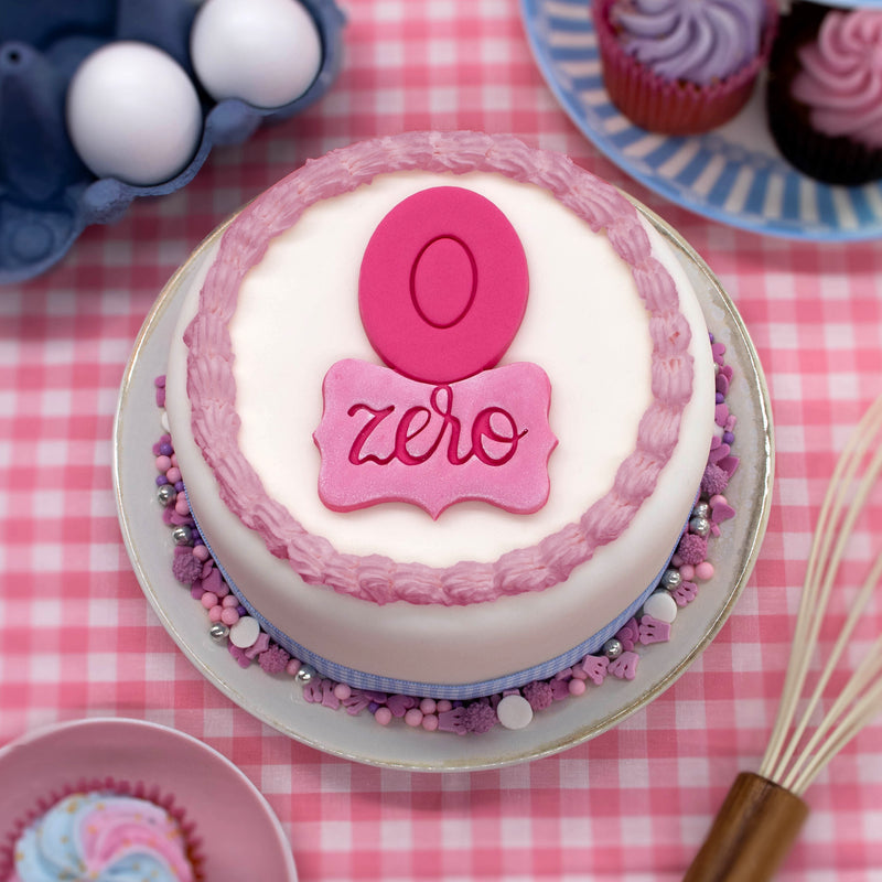 Delicious Zero Number Number 0 Cookie Cutter with “Zero” Embossed Design – Bakerlogy