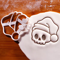 Cute Skull with Santa Hat