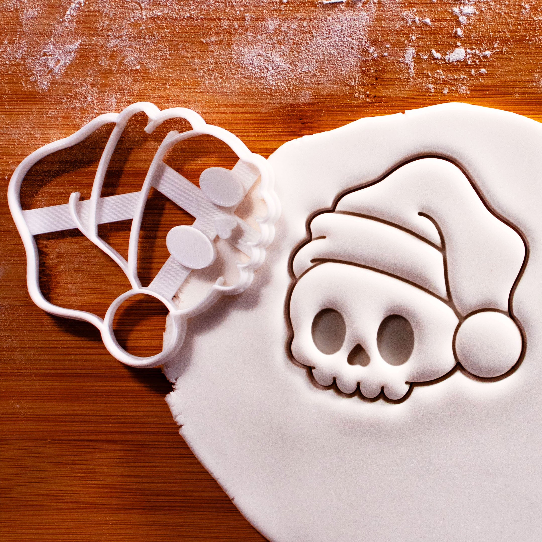 Cute Skull with Santa Hat