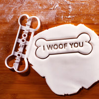 I WOOF YOU Dog Bone (12cm / 4.7")
