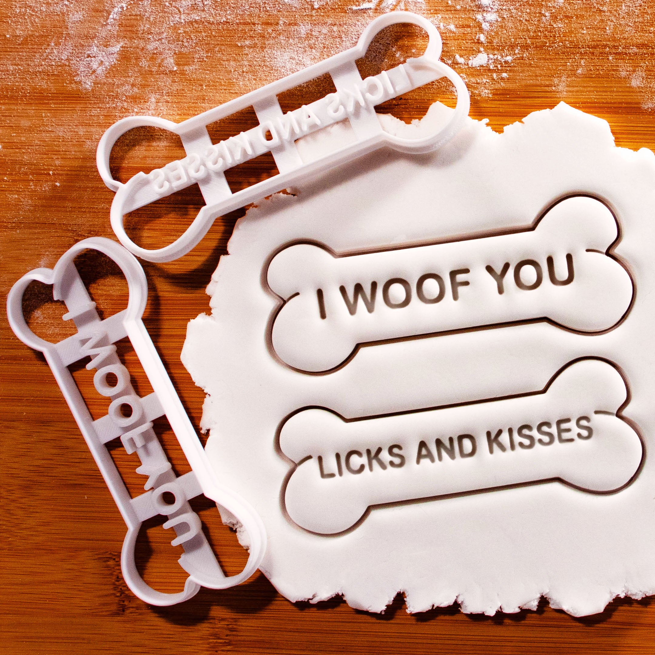 I WOOF YOU & LICKS AND KISSES (12cm / 4.7")