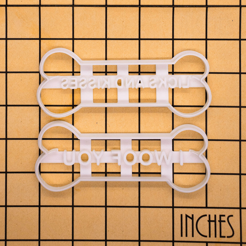 I WOOF YOU & LICKS AND KISSES (12cm / 4.7")