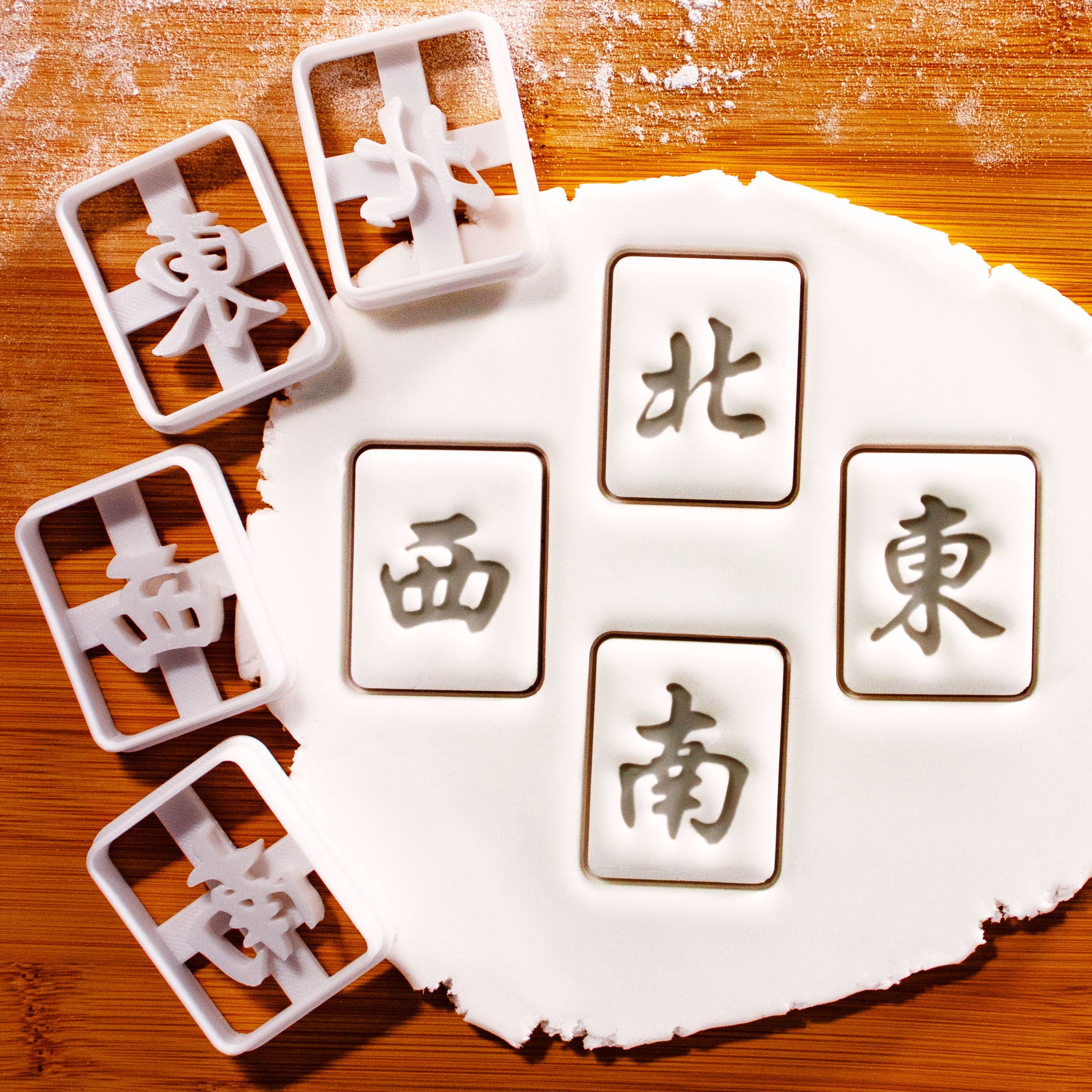 Mahjong Cookie Cutter Set (Four Winds, 4pcs) – Lunar New Year