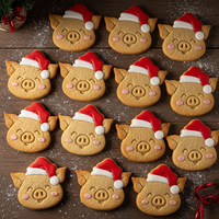 Happy Santa Cow & Pig Set