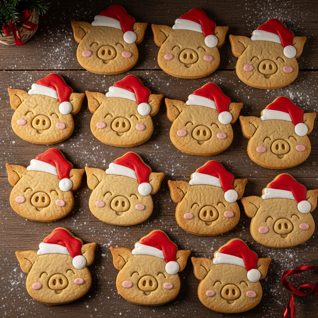 Happy Santa Cow & Pig Set