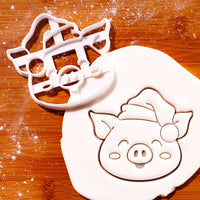 Happy Santa Cow & Pig Set